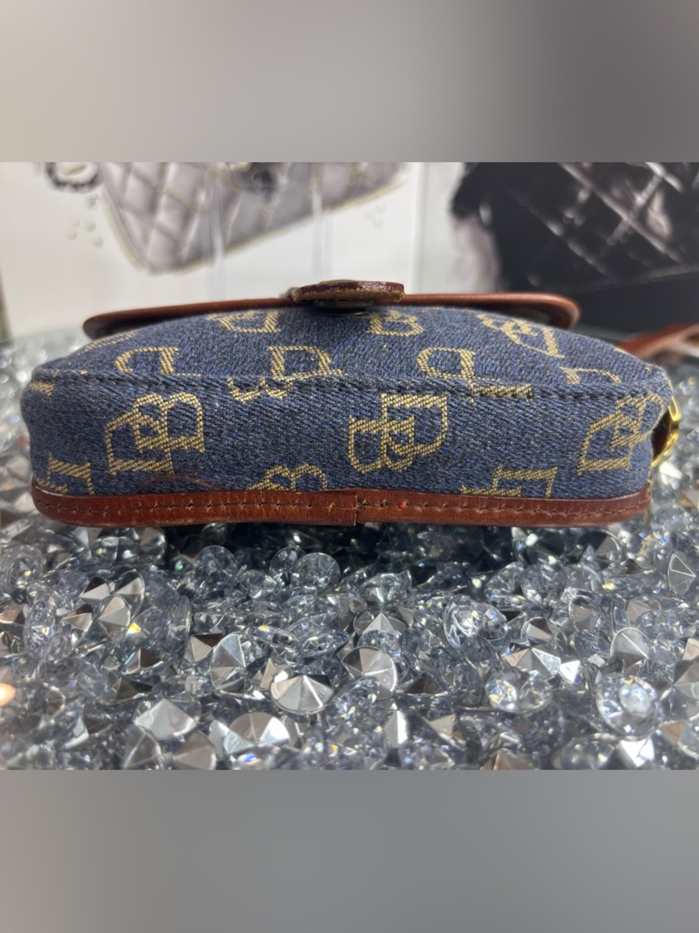 Dooney & Bourke vintage Y2K blue denim monogram wristlet EUC - Picture 9 of 13